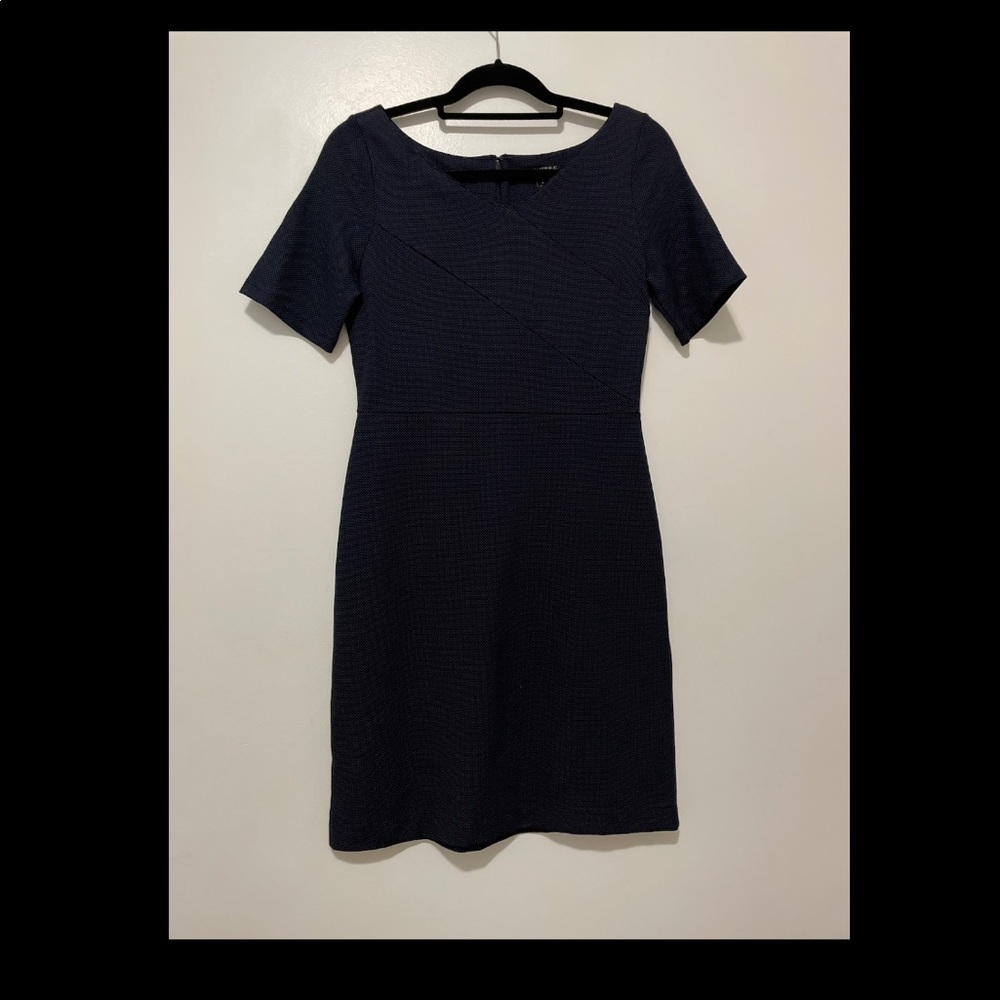 Banana Republic dark blue office dress